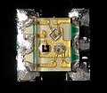 Чип SMD RGB-светодиода 1,6x1,6x0,35 мм (макросъёмка)