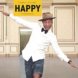 Обложка сингла Фаррелла Уильямса «Happy» (2013)