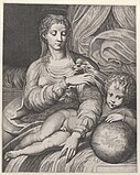 Mадонна Розария. 1560–1575. Офорт