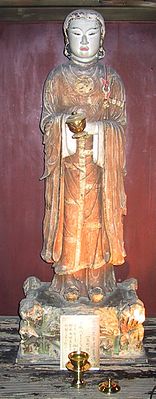 Деревянная скульптура принца Сётоку в храме Асука-дэра (префектура Нара)