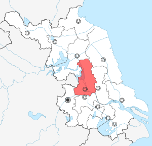Янчжоу на карте