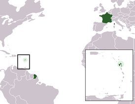 Гваделупа на карте мира