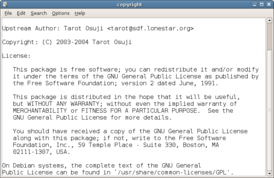 Скриншот программы Leafpad
