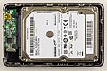 В корпусе внешнего жёсткого диска расположены 3,5" HDD и плата-переходник между интерфейсами SATA II и USB 2.0