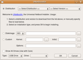 Скриншот программы UNetbootin