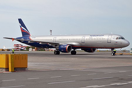 Airbus A321-211 авиакомпании Аэрофлот в Симферополе