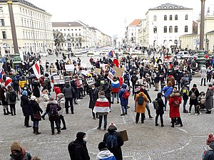 Протестная акция в поддержку Навального в Мюнхене (Германия) - 23.01.2021