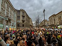 Протесты на Тверской улице в Москве