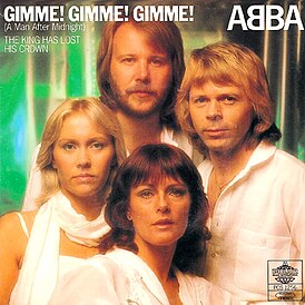 Обложка сингла ABBA «Gimme! Gimme! Gimme! (A Man after Midnight)» (1979)
