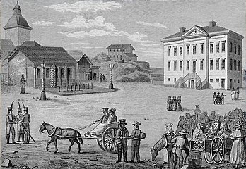 Сенатская площадь в 1820 году