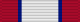 Width-44 white ribbon with width-10 scarlet stripes at edges, separated from the white by width-2 ultramarine blue stripes.