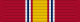 Width=44 scarlet ribbon with a central width-4 golden yellow stripe, flanked by pairs of width-1 scarlet, white, Old Glory blue, and white stripes