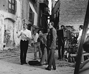 Берт Ланкастер и Лукино Висконти (на переднем плане) во время съёмок «Леопарда»