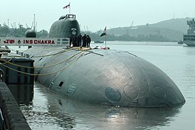 INS Chakra на церемонии вступления в состав ВМС Индии, 4 апреля 2012 года