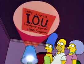 Мардж обнаруживает, что Гомер должен деньги Пэтти и Сельме