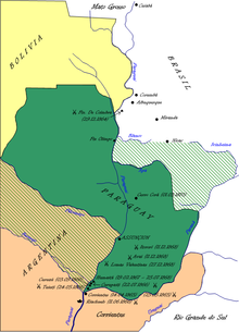 Map of Paraguay.