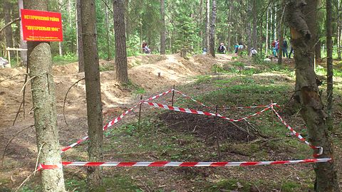 Фрагменты колючей проволоки, исторический район «Куутерселькя 1944»