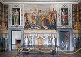 Антикамера («Зал ангелов»). Росписи Бертойи, Дж. Де Векки и Р. М. Реджо. 1572—1575[17].