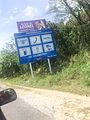 Дорожный щит на въезде в муниципалитет Бараоны