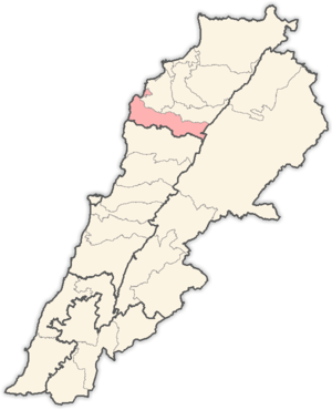 Район Батрун на карте