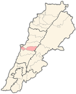 Район Баабда на карте