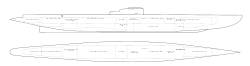 Схема субмарины типа «Редутабль»