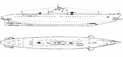 Схема субмарины типа «Минерва»