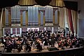 Донецкий академический симфонический оркестр имени С. С. Прокофьева на сцене Донецкой государственной академической филармонии.