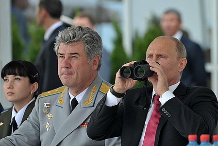 С Президентом России В. В. Путиным на авиашоу, 11 августа 2012 года