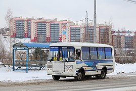 ПАЗ-32054 после рестайлинга облицовки в 2014 году в Томске