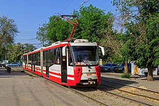 Трамвайный вагон 71-154 в Волгограде