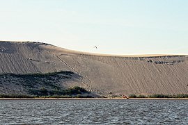 Песчаные дюны летом до Нида