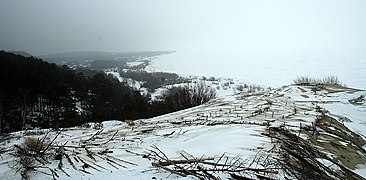 Песчаные дюны зимой