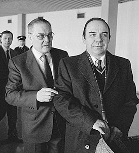 Белецкий (слева) и Анатолий Громыко в Голландии, 1985.