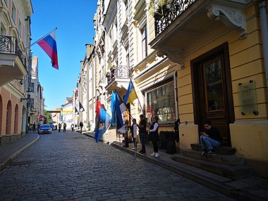 Один из пикетов «по вторникам» в поддержку Украины перед российским посольством, 27 августа 2020 года