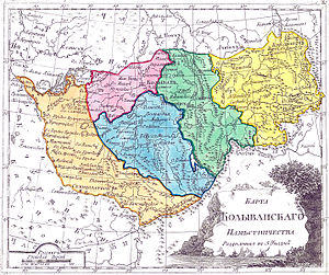 Колыванская губерния на карте