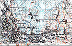 Топографическая карта окрестностей Великих Лук по сведениям 1928 года