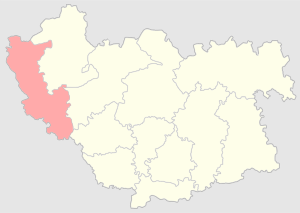 Владимир-Волынский уезд на карте