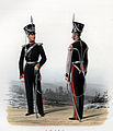 1823—1825. Обер-офицер и трубач в парадной форме.
