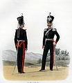 1828—1831. Унтер-офицер и штаб-офицер в парадной форме.
