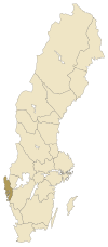 Расположение провинции Бохуслен в Швеции