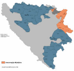 регион Биелина на карте
