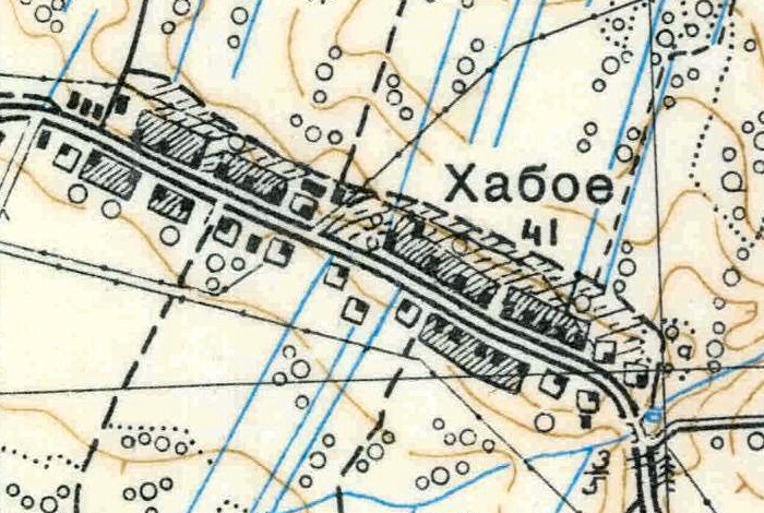 План деревни Хапо-Ое. 1939 год