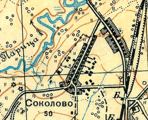 План деревни Сокколово. 1931 год