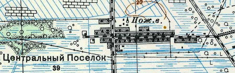 План посёлка Дунай. Северная часть. 1939 год