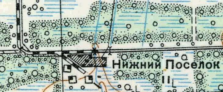 План посёлка Дунай. Южная часть. 1939 год