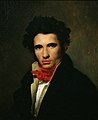 Леон Конье, автопортрет (1818) с красным шейным платком