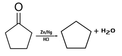 Восстановление циклопентанона амальгамой цинка