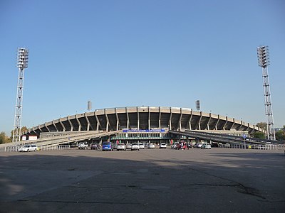 Центральный стадион Красноярска на острове Отдыха. 1967 год