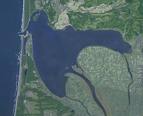 Спутниковая фотосъёмка озера Дзюсан.